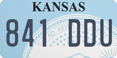KS license plate 841DDU
