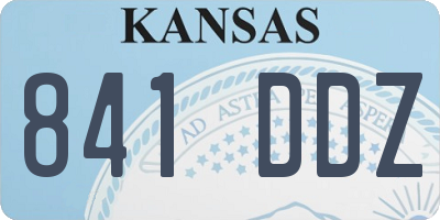 KS license plate 841DDZ
