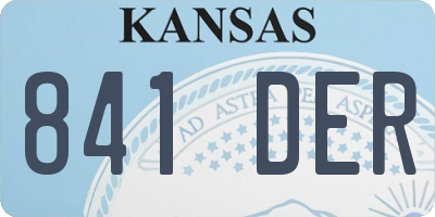 KS license plate 841DER