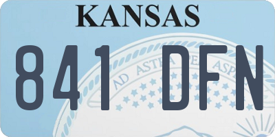 KS license plate 841DFN