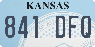 KS license plate 841DFQ