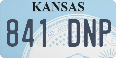 KS license plate 841DNP