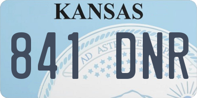 KS license plate 841DNR