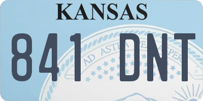 KS license plate 841DNT