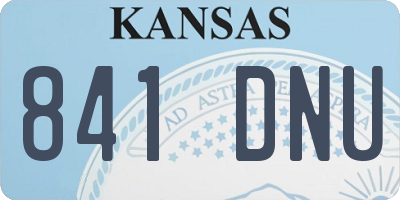 KS license plate 841DNU