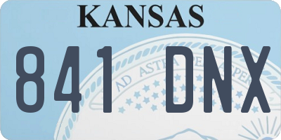 KS license plate 841DNX
