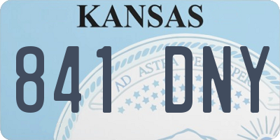 KS license plate 841DNY