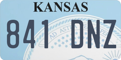 KS license plate 841DNZ