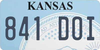 KS license plate 841DOI