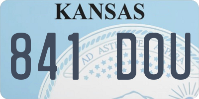 KS license plate 841DOU