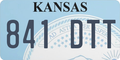 KS license plate 841DTT