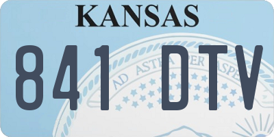 KS license plate 841DTV