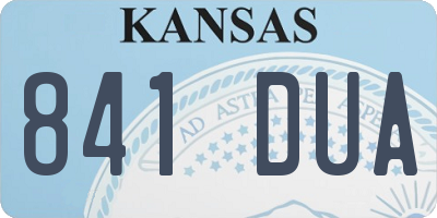 KS license plate 841DUA