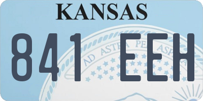 KS license plate 841EEH
