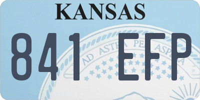 KS license plate 841EFP