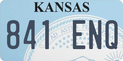 KS license plate 841ENQ