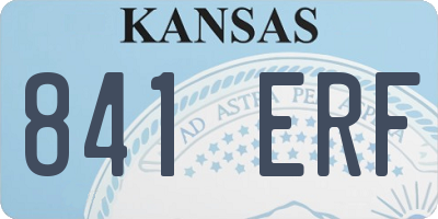 KS license plate 841ERF
