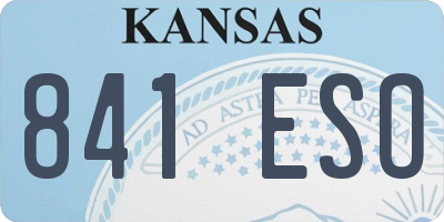 KS license plate 841ESO