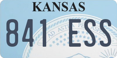 KS license plate 841ESS
