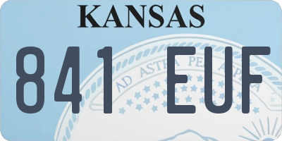 KS license plate 841EUF