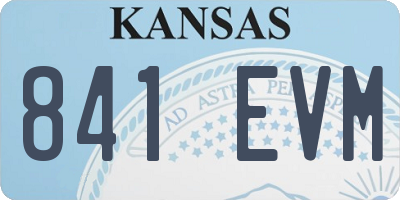 KS license plate 841EVM