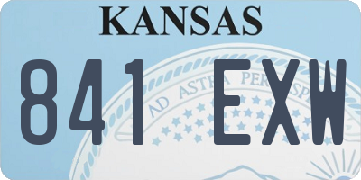 KS license plate 841EXW