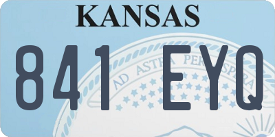 KS license plate 841EYQ