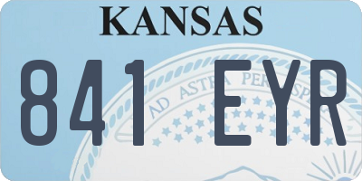 KS license plate 841EYR