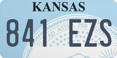 KS license plate 841EZS