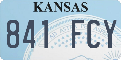 KS license plate 841FCY