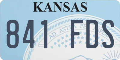 KS license plate 841FDS