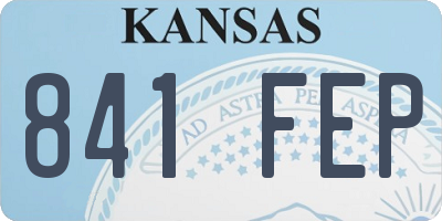 KS license plate 841FEP