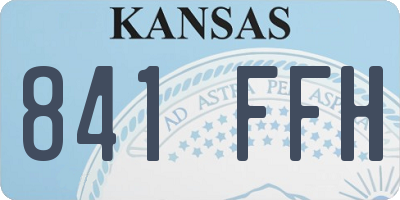 KS license plate 841FFH