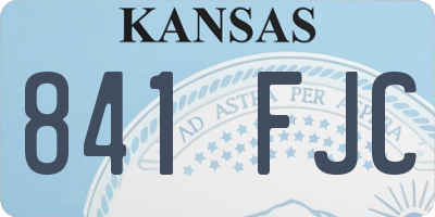 KS license plate 841FJC