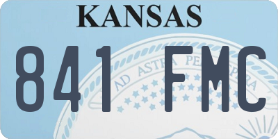 KS license plate 841FMC