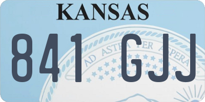 KS license plate 841GJJ