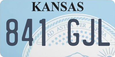KS license plate 841GJL
