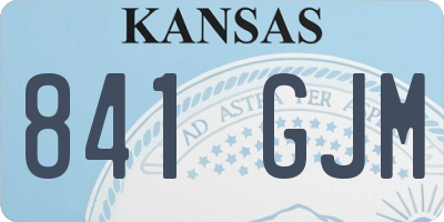 KS license plate 841GJM