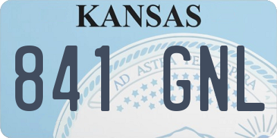 KS license plate 841GNL