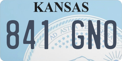 KS license plate 841GNO