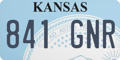 KS license plate 841GNR