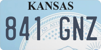 KS license plate 841GNZ