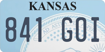 KS license plate 841GOI