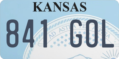 KS license plate 841GOL