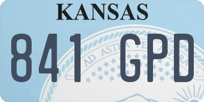 KS license plate 841GPD