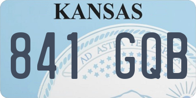 KS license plate 841GQB
