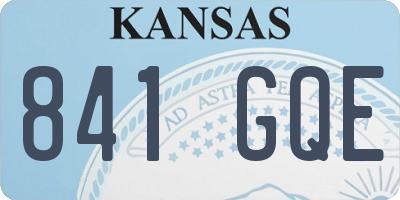 KS license plate 841GQE