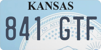 KS license plate 841GTF