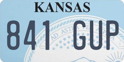 KS license plate 841GUP