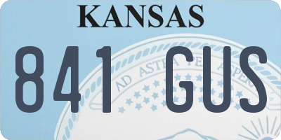 KS license plate 841GUS